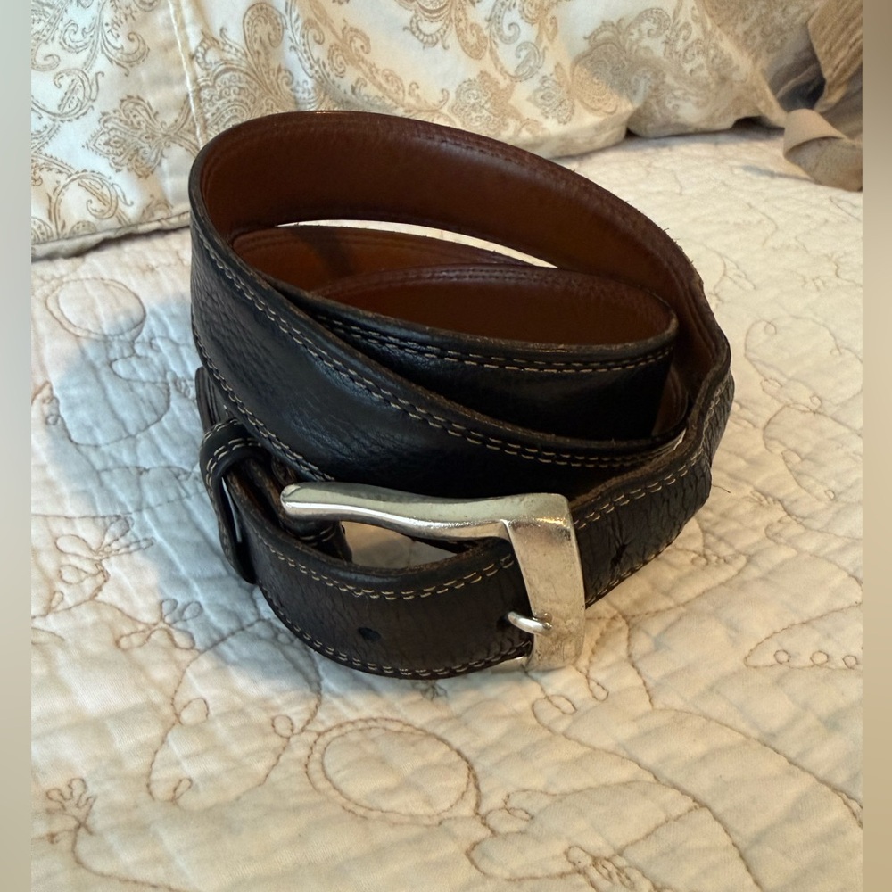 Brighton Men's Black Leather Belt